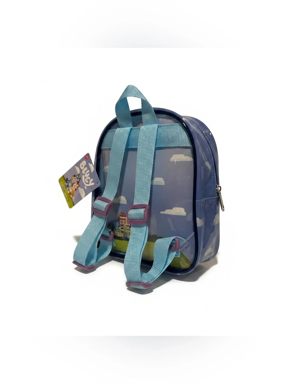 NWT Bluey Officially Licensed Girls Hair Accessory Clear Mini Backpack Set